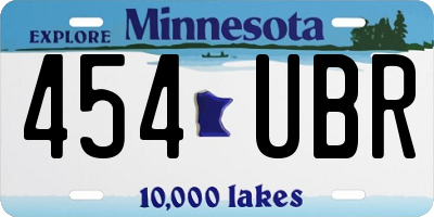 MN license plate 454UBR