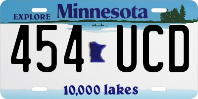 MN license plate 454UCD