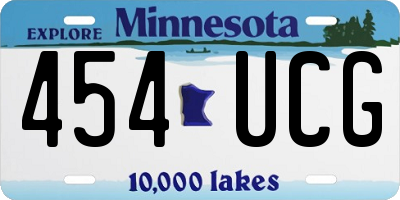 MN license plate 454UCG