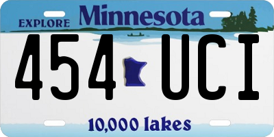 MN license plate 454UCI