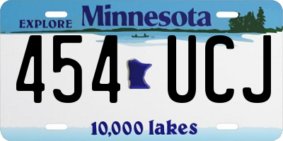 MN license plate 454UCJ