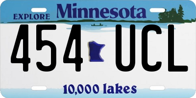 MN license plate 454UCL