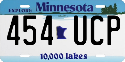 MN license plate 454UCP