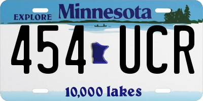 MN license plate 454UCR