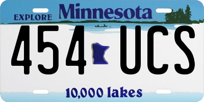 MN license plate 454UCS