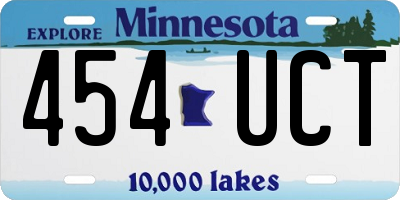 MN license plate 454UCT