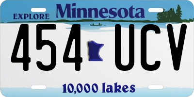 MN license plate 454UCV