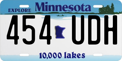 MN license plate 454UDH