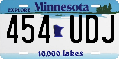 MN license plate 454UDJ