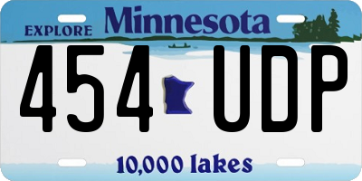 MN license plate 454UDP
