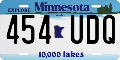 MN license plate 454UDQ