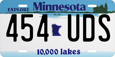 MN license plate 454UDS