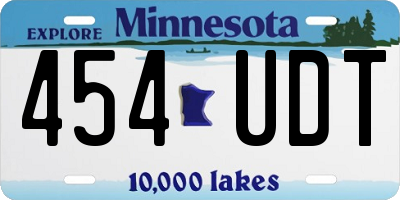 MN license plate 454UDT