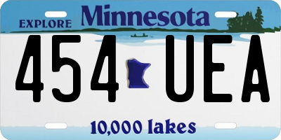 MN license plate 454UEA