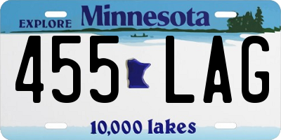 MN license plate 455LAG