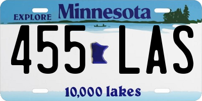 MN license plate 455LAS