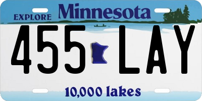 MN license plate 455LAY