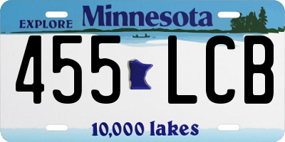 MN license plate 455LCB