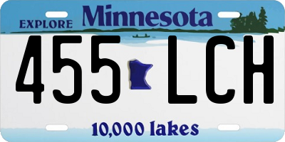 MN license plate 455LCH