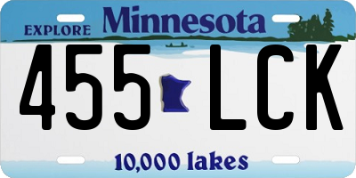 MN license plate 455LCK