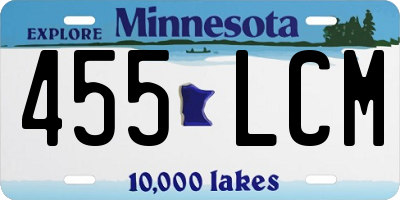 MN license plate 455LCM