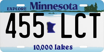 MN license plate 455LCT
