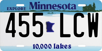 MN license plate 455LCW
