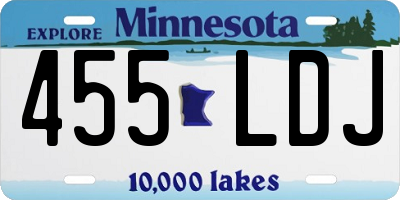 MN license plate 455LDJ