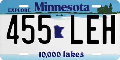 MN license plate 455LEH