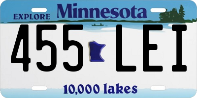 MN license plate 455LEI