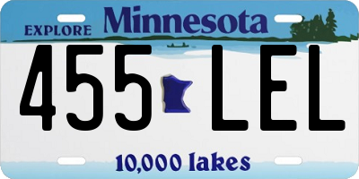 MN license plate 455LEL