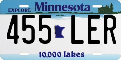 MN license plate 455LER