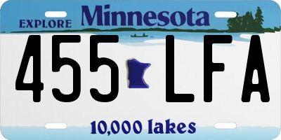 MN license plate 455LFA