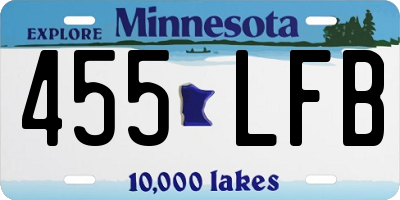 MN license plate 455LFB