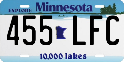 MN license plate 455LFC