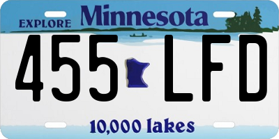MN license plate 455LFD