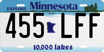 MN license plate 455LFF