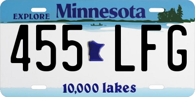 MN license plate 455LFG