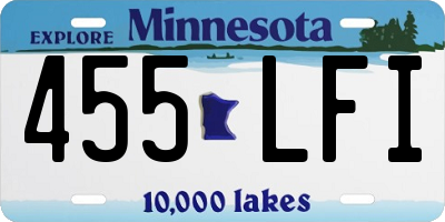 MN license plate 455LFI