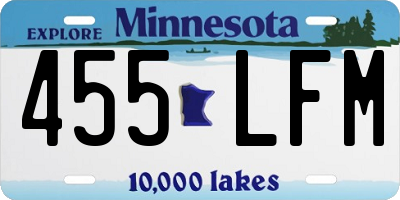 MN license plate 455LFM