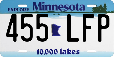 MN license plate 455LFP