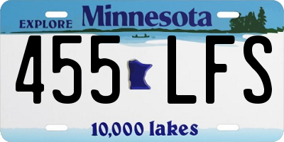 MN license plate 455LFS