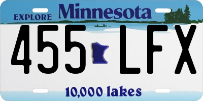 MN license plate 455LFX