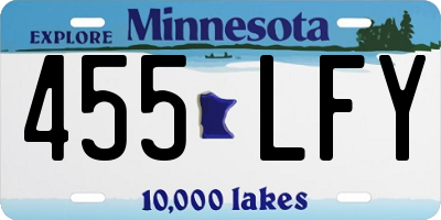 MN license plate 455LFY