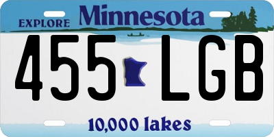 MN license plate 455LGB