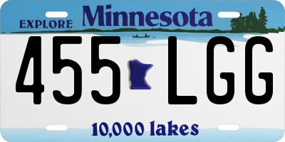 MN license plate 455LGG