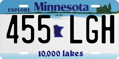 MN license plate 455LGH