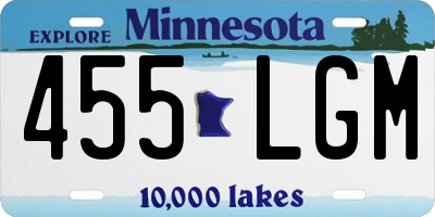 MN license plate 455LGM
