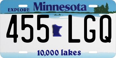 MN license plate 455LGQ