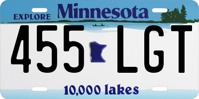 MN license plate 455LGT